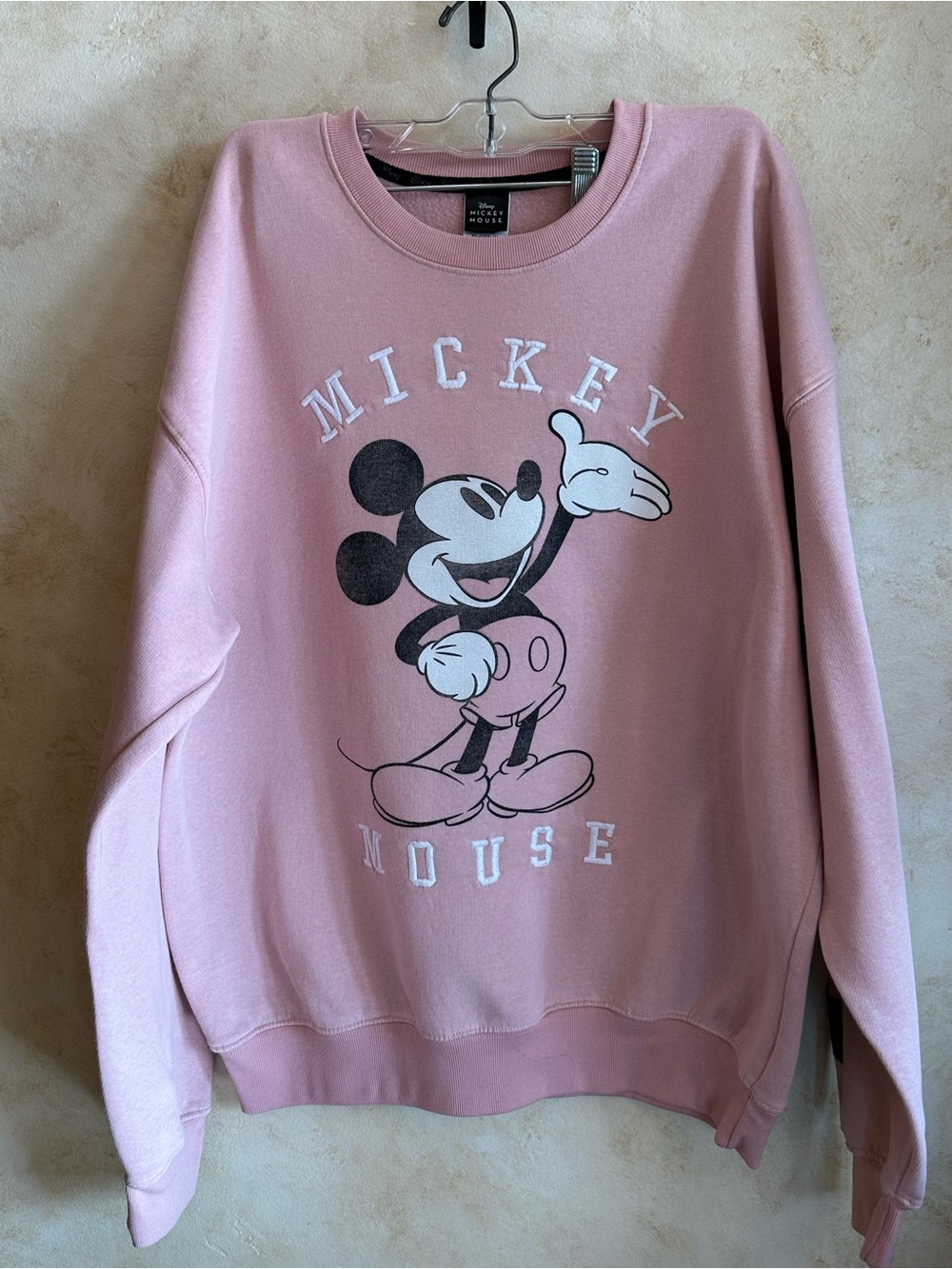 Disney Pink Mickey Mouse Scoop Neck Pullover